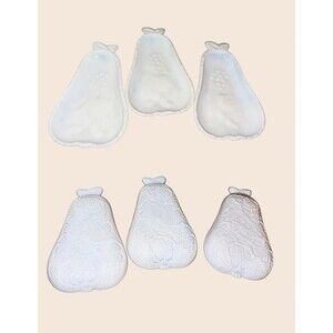 Vintage Hazel Atlas Milk Glass Pear Dishes Set of 3- 8" x 5"